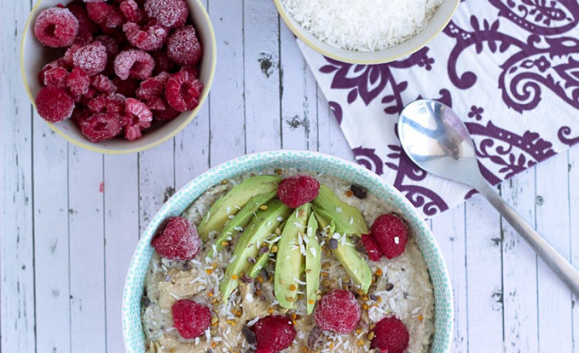 Raw Buckwheat Porridge with Avocado (Gluten Free + Vegan)
