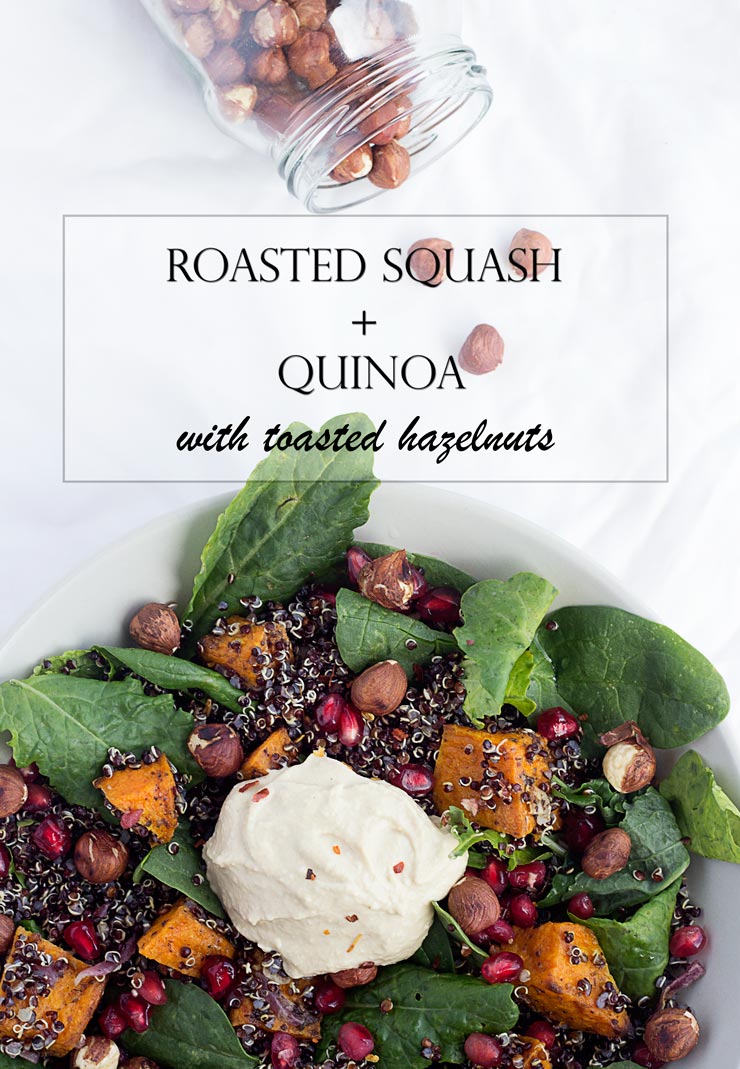 Roasted Squash and Quinoa with Toasted Hazelnuts via Teffy's Perks #wintersalad #quinoasalad
