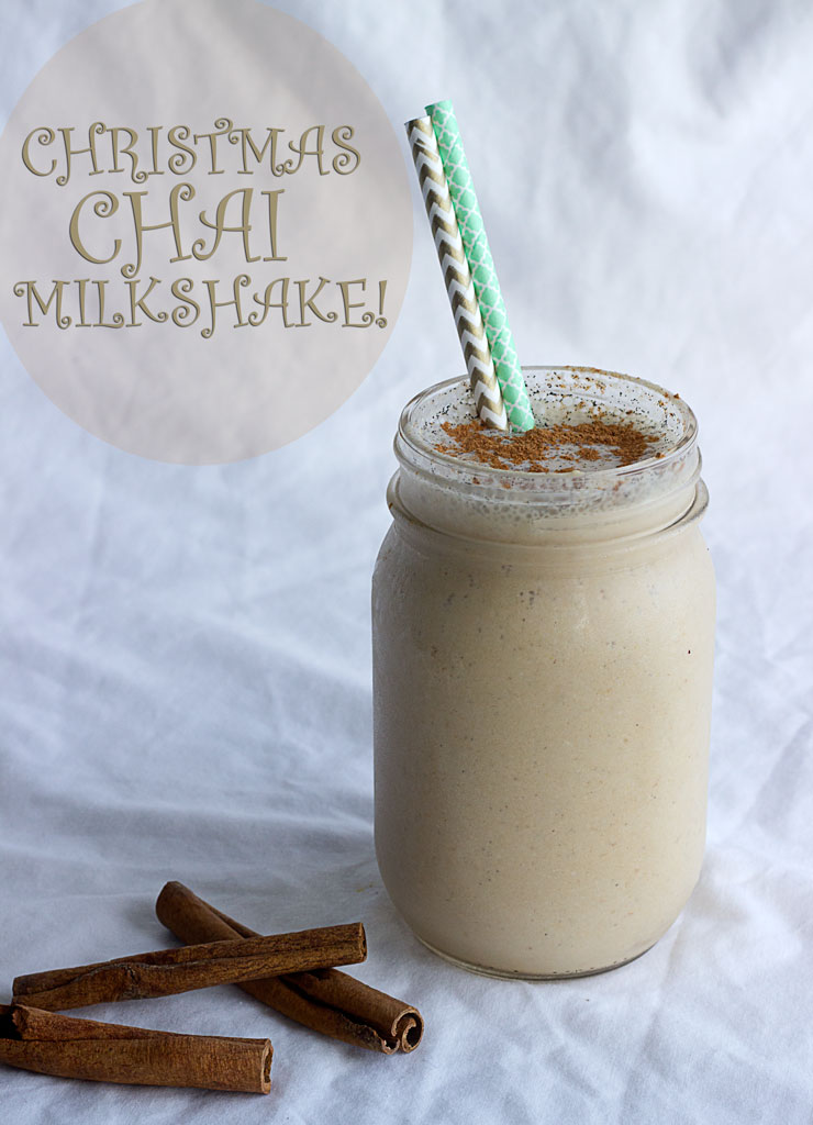 Christmas Vanilla Chai Cashew Milkshake via Teffy's Perks