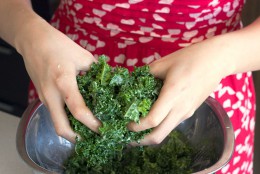 Kale, Green Bean, and Broccolini Salad with Tahini
