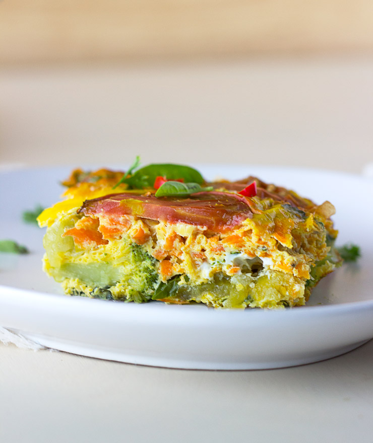 Rainbow Veggie Baked Frittata