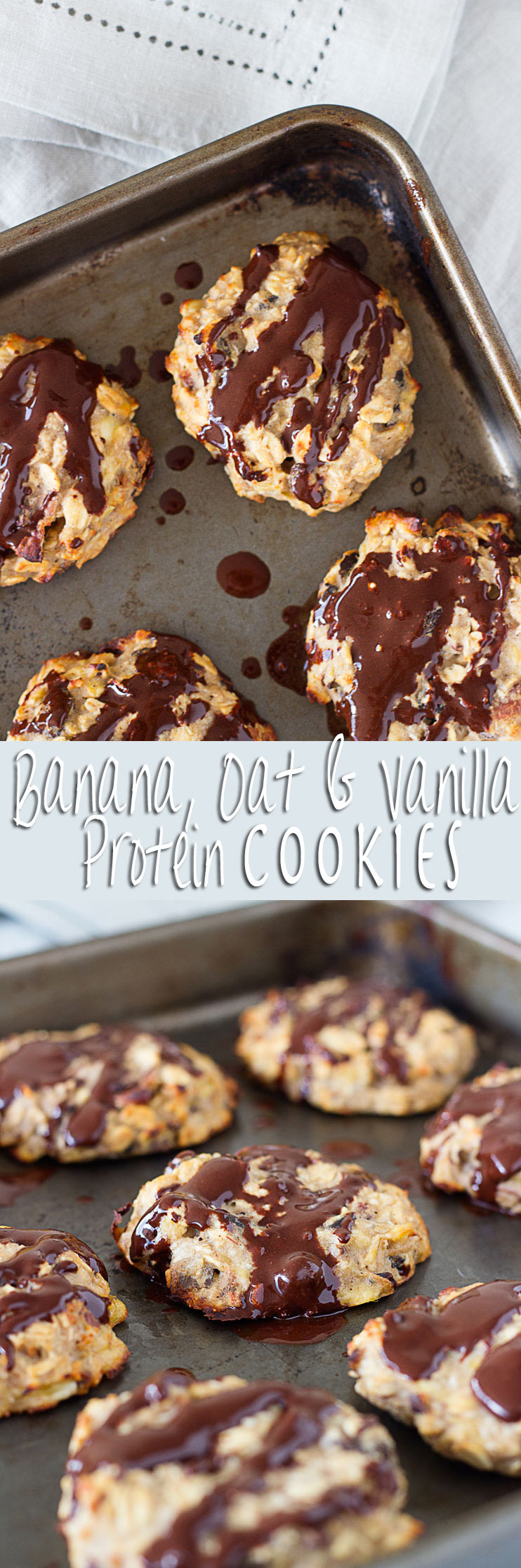 Effortless Banana, Oat, & Vanilla Protein Cookies