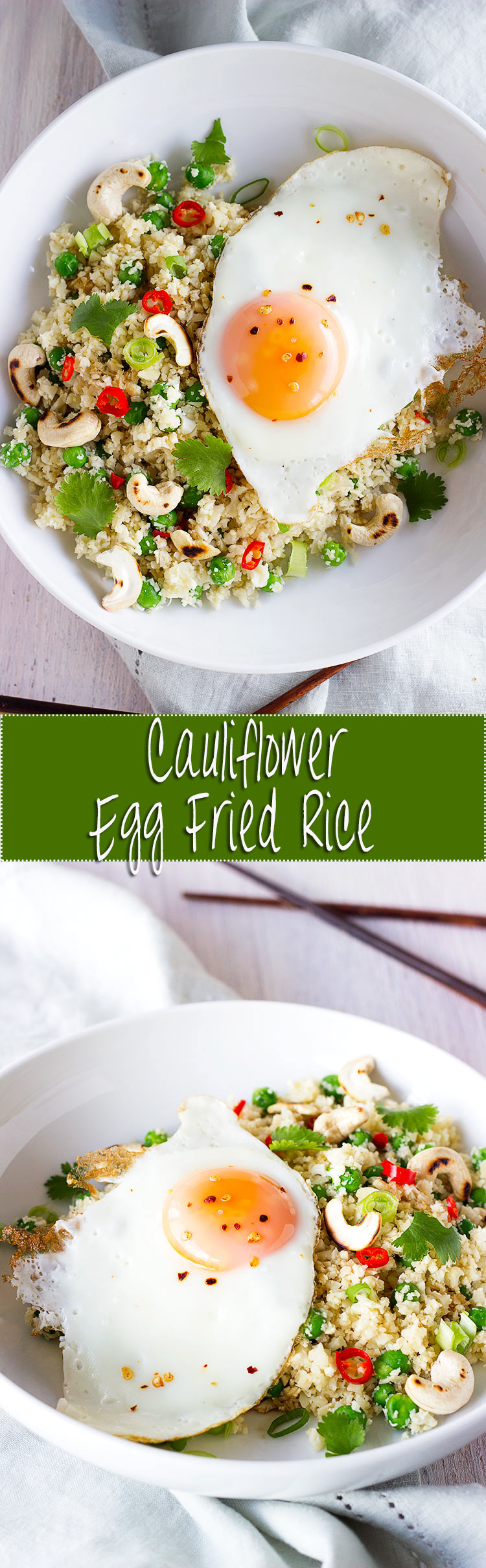 Cauliflower Egg Fried Rice | The perfect grain-free and low carb version that doesn't compromise on taste!