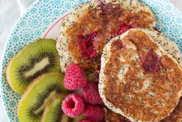 Raspberry & Poppy Seed Almond Flour Pancakes