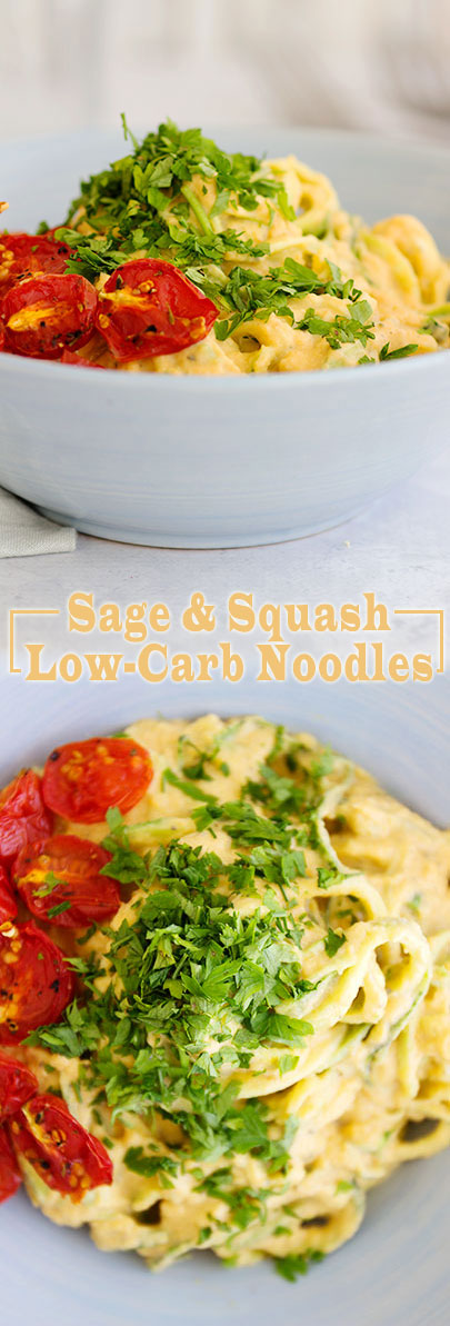 Sage & Squash Courgette (Zucchini) Noodles | creamy and decadent #vegan recipe from www.sprinkleofgreen.com