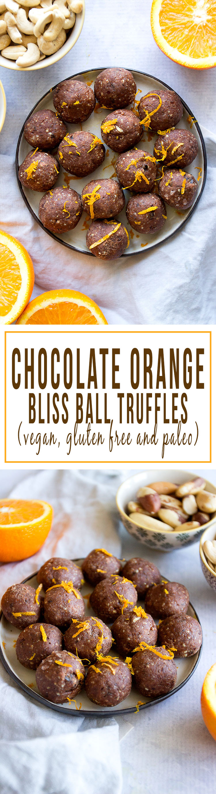 Chocolate Orange Bliss Ball Truffles | the perfect snack filled dates, cacao, orange, cashews and brazil nuts. High in fibre and protein, these really are a delicious homemade snack!