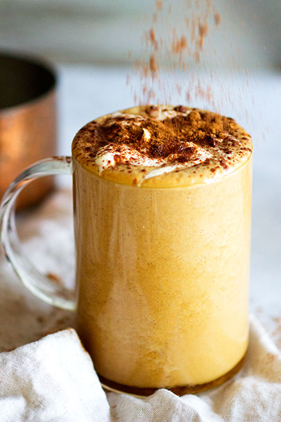 Ultimate Healthy Homemade Pumpkin Spice Latte (Sorry Starbucks!) | Dairy free latte made with delicious pumpkin puree | Vegan & Paleo!