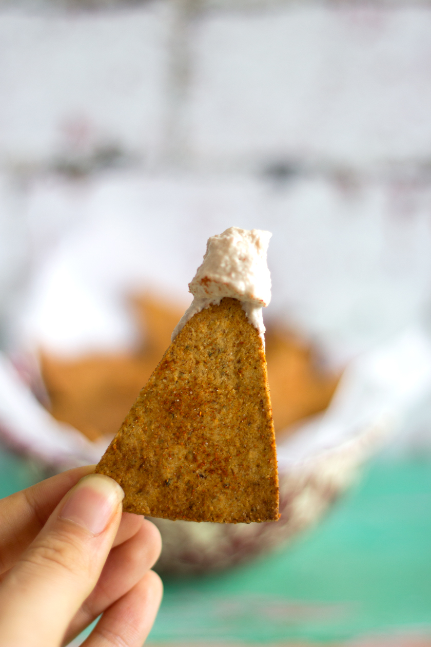 Low Carb Tortilla Chips - Crispy paleo tortilla, perfect for dipping, like healthy Doritos!