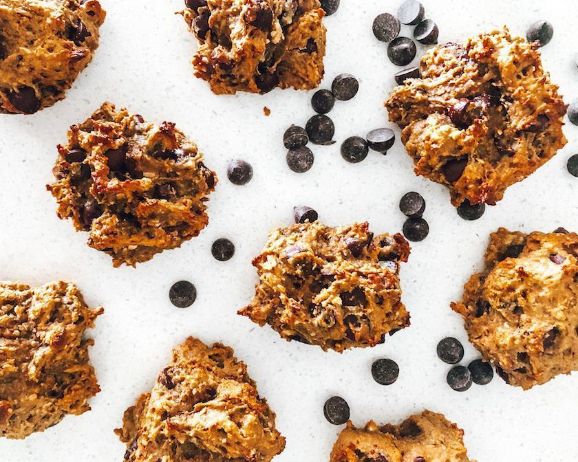 Banana & Tahini Spelt Chocolate Chip Cookies | Healthy + Refined Sugar Free, the perfect healthy snack or sweet treat!