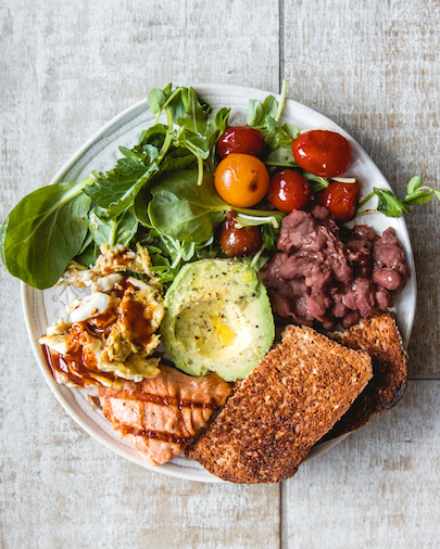 My Go-To High Protein Breakfast 2.0 - Salmon, Eggs and Beans