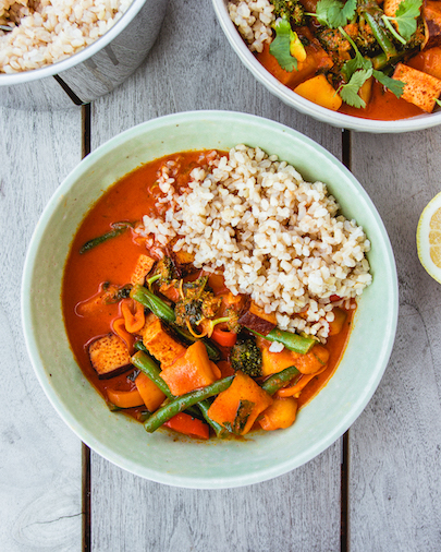 Tofu & Mango Vegan Red Thai Curry