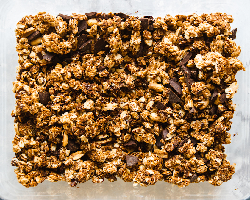 Peanut Butter Chocolate Chunk Granola Clusters [ HEALTHY! ]